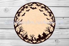 Halloween coaster engraving without cutting line. SVG PDF AI Product Image 1