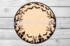 Halloween coaster engraving without cutting line. SVG PDF AI Product Image 1
