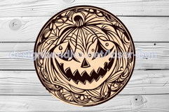 Halloween coaster engraving laser cut. SVG PDF AI files Product Image 1