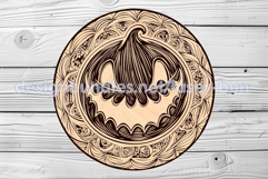 Halloween coaster engraving laser cut. SVG PDF AI files Product Image 1