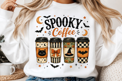 Halloween Coffee Cup PNG, Spooky Coffee Product Image 2
