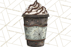 Halloween Coffee Cups Clipart PNG, Spooky Drink Mugs Product Image 3