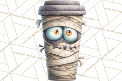 Halloween Coffee Cups Clipart PNG, Spooky Drink Mugs Product Image 4