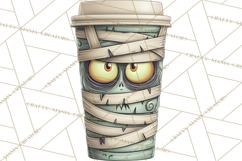 Halloween Coffee Cups Clipart PNG, Spooky Drink Mugs Product Image 2
