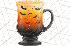 Halloween Coffee Cups Clipart PNG, Spooky Drink Mugs Product Image 5
