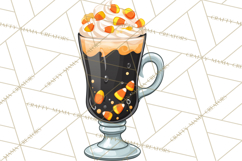 Halloween Coffee Cups Clipart PNG, Spooky Drink Mugs Product Image 2