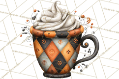 Halloween Coffee Cups Clipart PNG, Spooky Drink Mugs Product Image 4