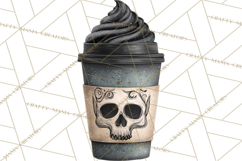 Halloween Coffee Cups Clipart PNG, Spooky Drink Mugs Product Image 5