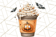 Halloween Coffee Cups Clipart PNG, Spooky Drink Mugs Product Image 3