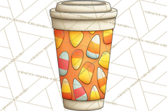 Halloween Coffee Cups Clipart PNG, Spooky Drink Mugs Product Image 3