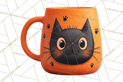 Halloween Coffee Cups Clipart PNG, Spooky Drink Mugs Product Image 3