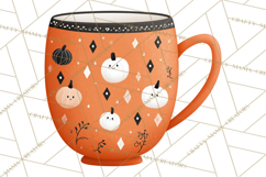Halloween Coffee Cups Clipart PNG, Spooky Drink Mugs Product Image 5