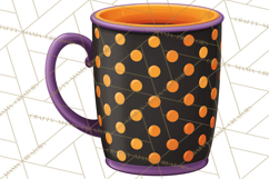 Halloween Coffee Cups Clipart PNG, Spooky Drink Mugs Product Image 4