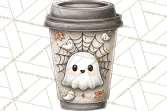 Halloween Coffee Cups Clipart PNG, Spooky Drink Mugs Product Image 5