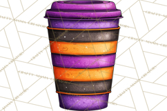 Halloween Coffee Cups Clipart PNG, Spooky Drink Mugs Product Image 3