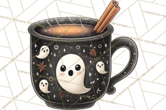 Halloween Coffee Cups Clipart PNG, Spooky Drink Mugs Product Image 3