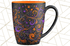 Halloween Coffee Cups Clipart PNG, Spooky Drink Mugs Product Image 4