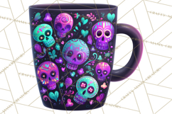 Halloween Coffee Cups Clipart PNG, Spooky Drink Mugs Product Image 5