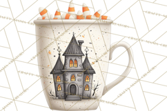 Halloween Coffee Cups Clipart PNG, Spooky Drink Mugs Product Image 3