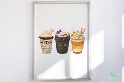 Halloween Coffee Latte Clipart Bundle Product Image 3