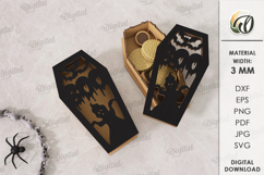 Halloween coffin box Laser Cut. Treat box SVG Product Image 1