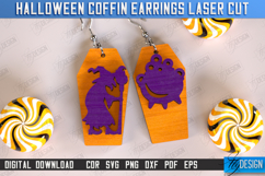 Halloween Coffin Earrings Laser Cut Bundle, Spooky Jewelry Product Image 3