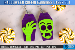 Halloween Coffin Earrings Laser Cut Bundle, Spooky Jewelry Product Image 12