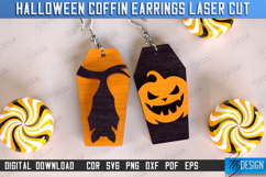 Halloween Coffin Earrings Laser Cut Bundle, Spooky Jewelry Product Image 5