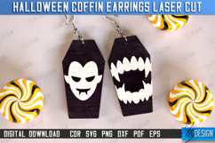 Halloween Coffin Earrings Laser Cut Bundle, Spooky Jewelry Product Image 9