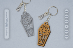 Halloween Coffin Keychain SVG Product Image 2