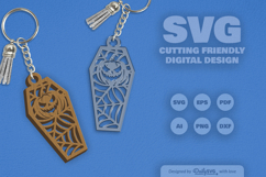 Halloween Coffin Keychain SVG Product Image 1