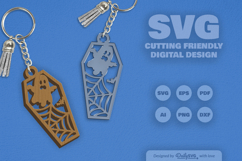 Halloween Coffin Keychain SVG Product Image 2