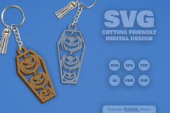 Halloween Coffin Keychain SVG Product Image 2