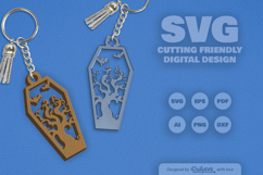 Halloween Coffin Keychain SVG Product Image 2