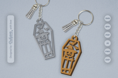 Halloween Coffin Keychain SVG Product Image 1