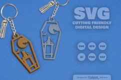 Halloween Coffin Keychain SVG Product Image 2