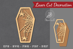 Halloween Coffin Laser Cut Decoration Product Image 1
