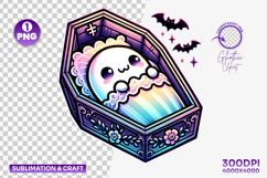 halloween coffin ghost png, sleeping ghost clipart, gothic halloween sublimation, cute ghost in coffin png, halloween sublimation clipart, kawaii halloween ghost design, cozy spooky ghost png, halloween coffin clipart, creepy cute ghost design, haunted ha