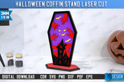 Halloween Coffin Stand Laser Cut | Halloween Decorations Product Image 1