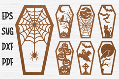 Halloween Coffins SVG,Halloween Laser Cut File Product Image 1