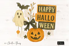 Happy Halloween Collage PNG | Halloween PNG Product Image 4