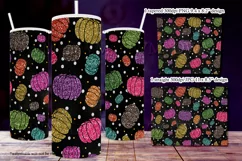 Fall Tumbler Colorful Glitter Pumpkins 20oz Design Product Image 2