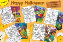 Coloring book pages for children Happy Halloween Product Image 1