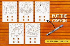 Halloween Coloring Card SVG Product Image 1