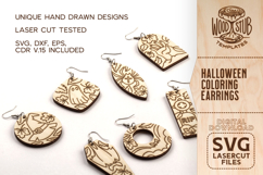 Halloween Earrings SVG, Earrings SVG, Halloween SVG Product Image 2