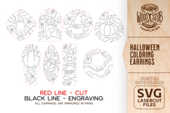 Halloween Earrings SVG, Earrings SVG, Halloween SVG Product Image 3