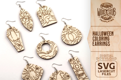 Halloween Earrings SVG, Earrings SVG, Halloween SVG Product Image 4