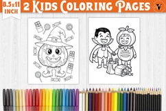 Halloween Kids Coloring Pages | Coloring book Product Image 1