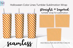 Halloween Colors Diagonal Lines Seamless Skinny Tumbler Wrap Product Image 1