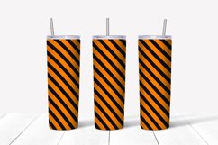 Halloween Colors Diagonal Lines Seamless Skinny Tumbler Wrap Product Image 2